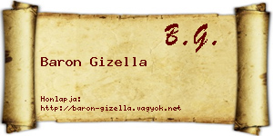 Baron Gizella névjegykártya