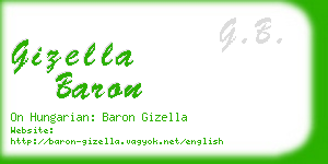 gizella baron business card